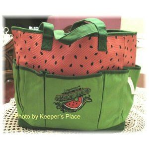 Longaberger COLLECTORS CLUB Watermelon Homestead Celebration Limited Ed Tote New
